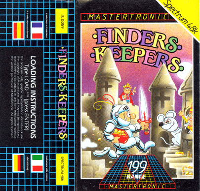 Finders Keepers box art for ZX Spectrum